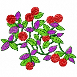 Cherry Embroidery Design 11 Cherry Embroidery Design 11